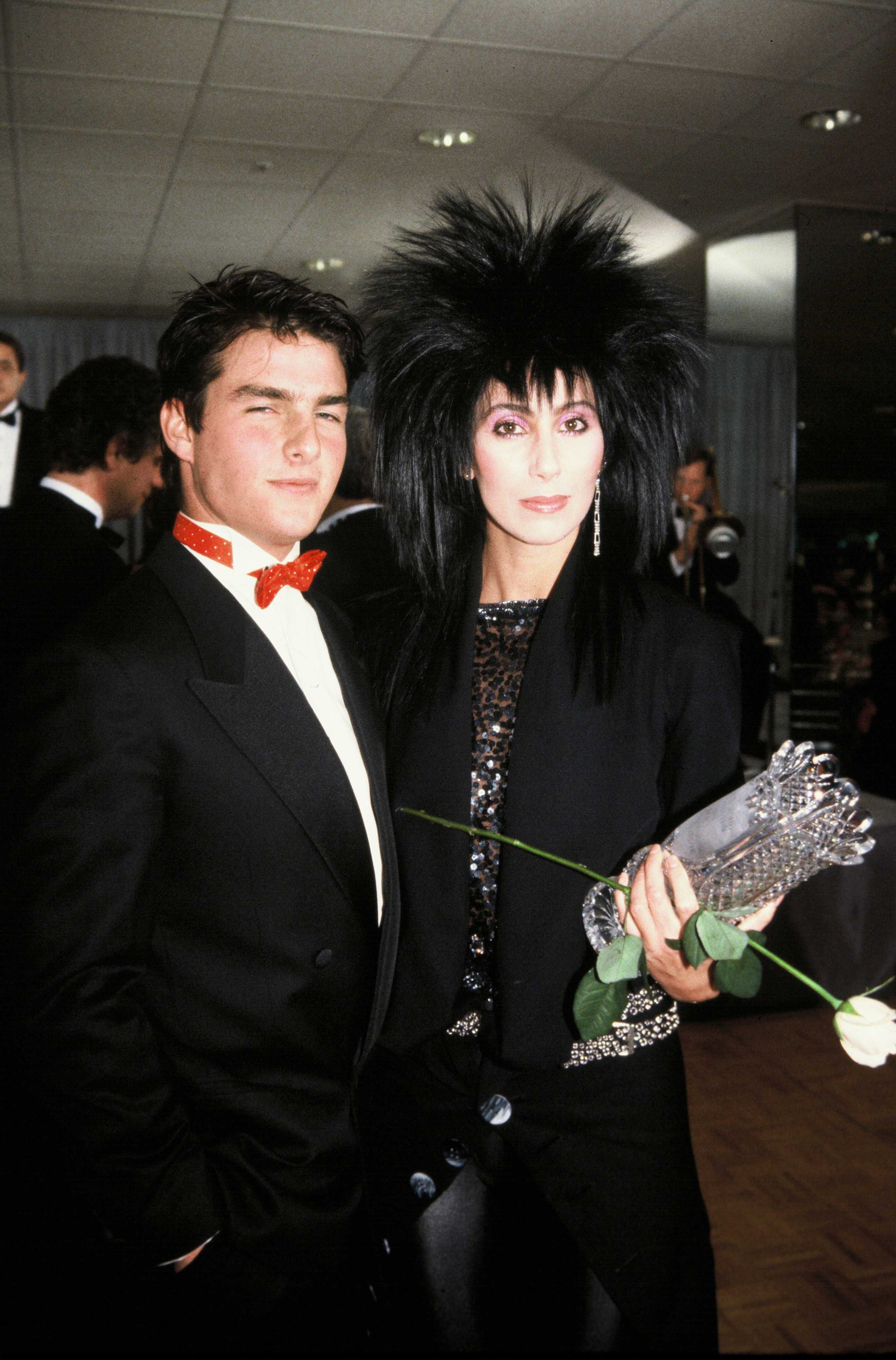 <p>Rising star Tom Cruise and Cher are seen together in this photo from 1985 -- the same year they shared a brief romance. "I lived in his apartment," the diva told <a href="https://www.wonderwall.com/celebrity/profiles/overview/oprah-winfrey-434.article">Oprah Winfrey</a> in 2008 of her short-lived affair with the actor. "He was so wonderful. And I was so crazy about him."</p>