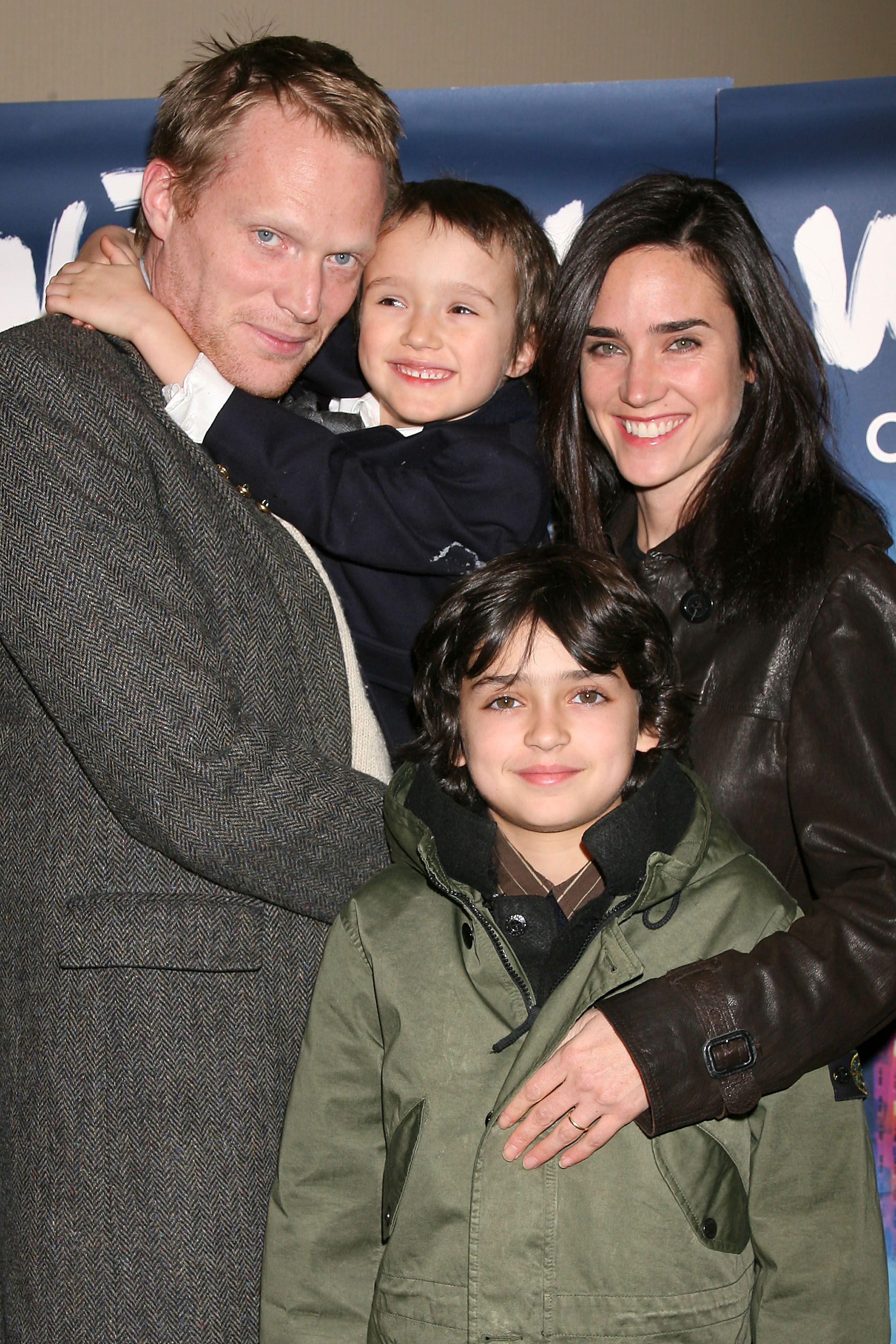 <p>"WandaVision" star Paul Bettany carried son Stellan Bettany (then 4) while wife Jennifer Connelly put an arm around son Kai Dugan (then 10; his father is photographer David Dugan) at the Cirque du Soleil "Wintuk" show premiere at Madison Square Garden in New York City in November 2007. The couple are also parents to daughter Agnes, who was born in 2011. Keep reading to see the boys as adults...</p>