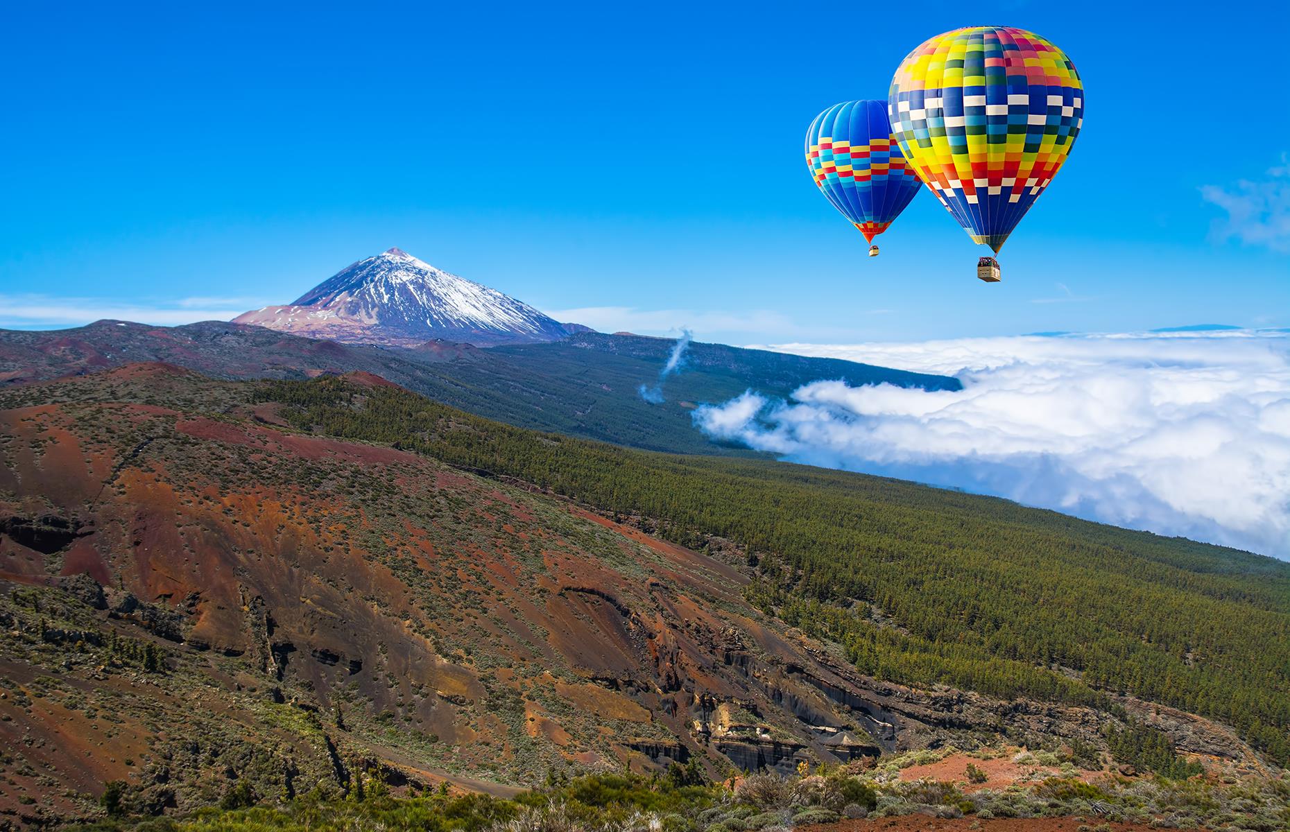 Tenerife is best known for its beautiful beaches and bustling resorts, but the island's interior has a striking landscape ripe for exploration. The main draw is Mount Teide, a large volcano right in the island's center, which has spectacular views out to the ocean. But if you don't fancy climbing Teide, take a balloon flight instead for equally breathtaking views without the physical exertion.