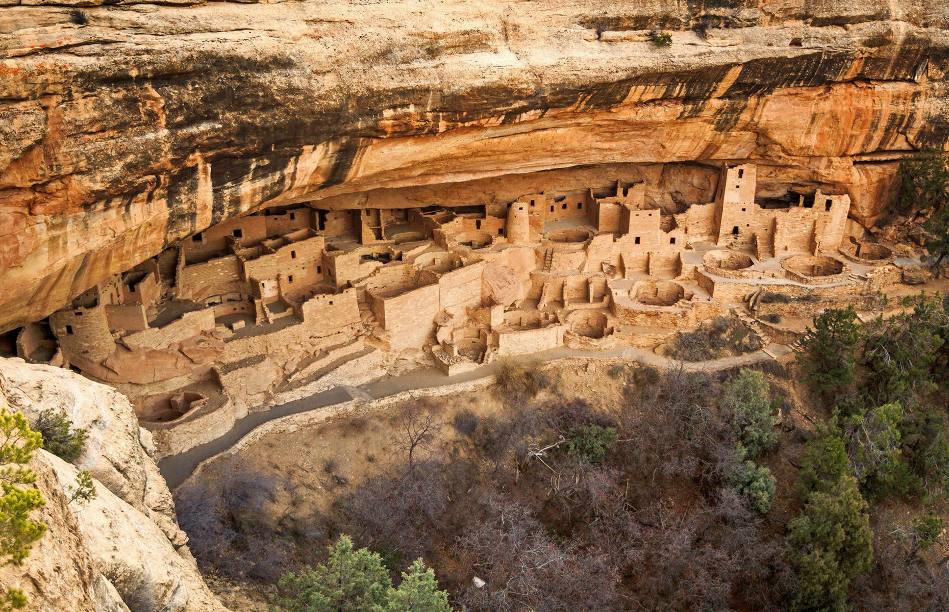 A UNESCO World Heritage Site and Dark Sky Reserve, this national park has a lot to preserve. If you visit, make sure you see the incredible homes carved into and built around the rocky, sandstone landscape. Dating back to around AD 550, these dwellings housed the Ancestral Puebloans who lived in this region for more than 700 years, and there are 5,000 or so archaeological sites to explore within the national park.