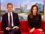 Dan Walker presents BBC Breakfast on his last day at the show