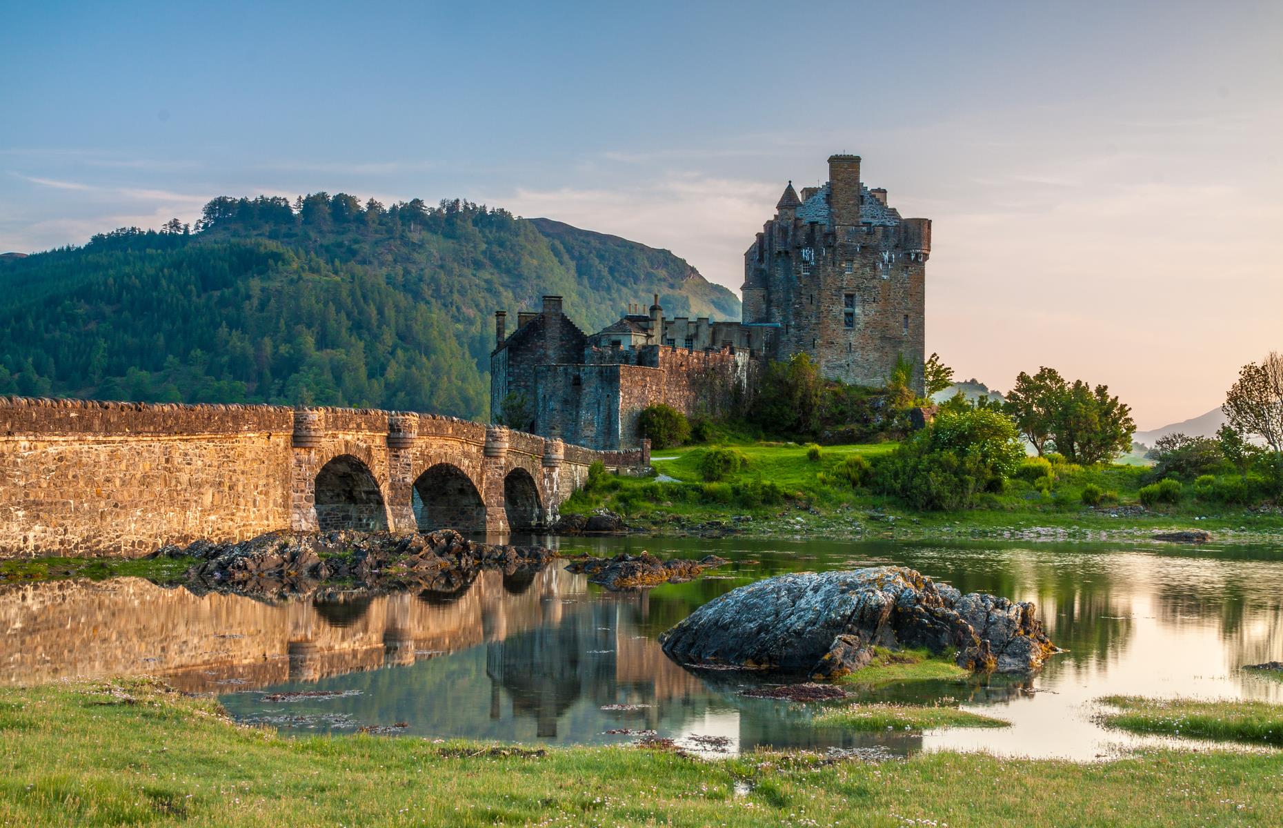 <p>The stunning lochside Eilean Donan Castle, constructed in the 13th century to protect the lands of Kintail from the Vikings, was one of a few Scottish strongholds that provided producers with the model for Castle DunBroch in <em>Brave</em>. The film is set in a fictional Scottish Highlands landscape during the Middle Ages. The team also visited and were inspired by Dunnottar Castle on the cliffs of Stonehaven and the Calanais Standing Stones on the Isle of Lewis. </p>