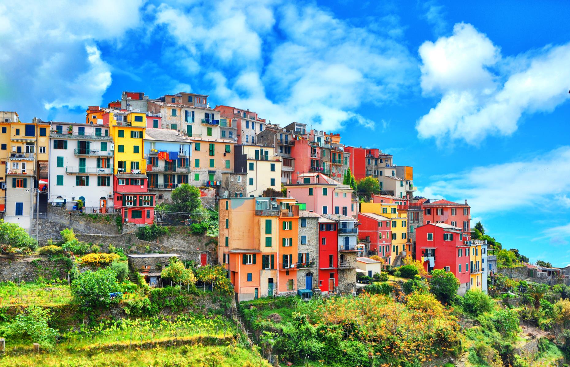 <p>Disney and Pixar’s pastel-hued Portorosso, the fictional town in 2021 film <em>Luca</em>, was inspired by Cinque Terre in Liguria, Italy. Production designer Daniela Strijleva and Genoa-born director Enrico Casarosa took various trips to this part of Italy, where Casarosa spent childhood holidays. Monterosso is one of the five little cliffside villages that influenced the film, along with Corniglia (pictured) and Vernazza, whose piazza features in the film. </p>