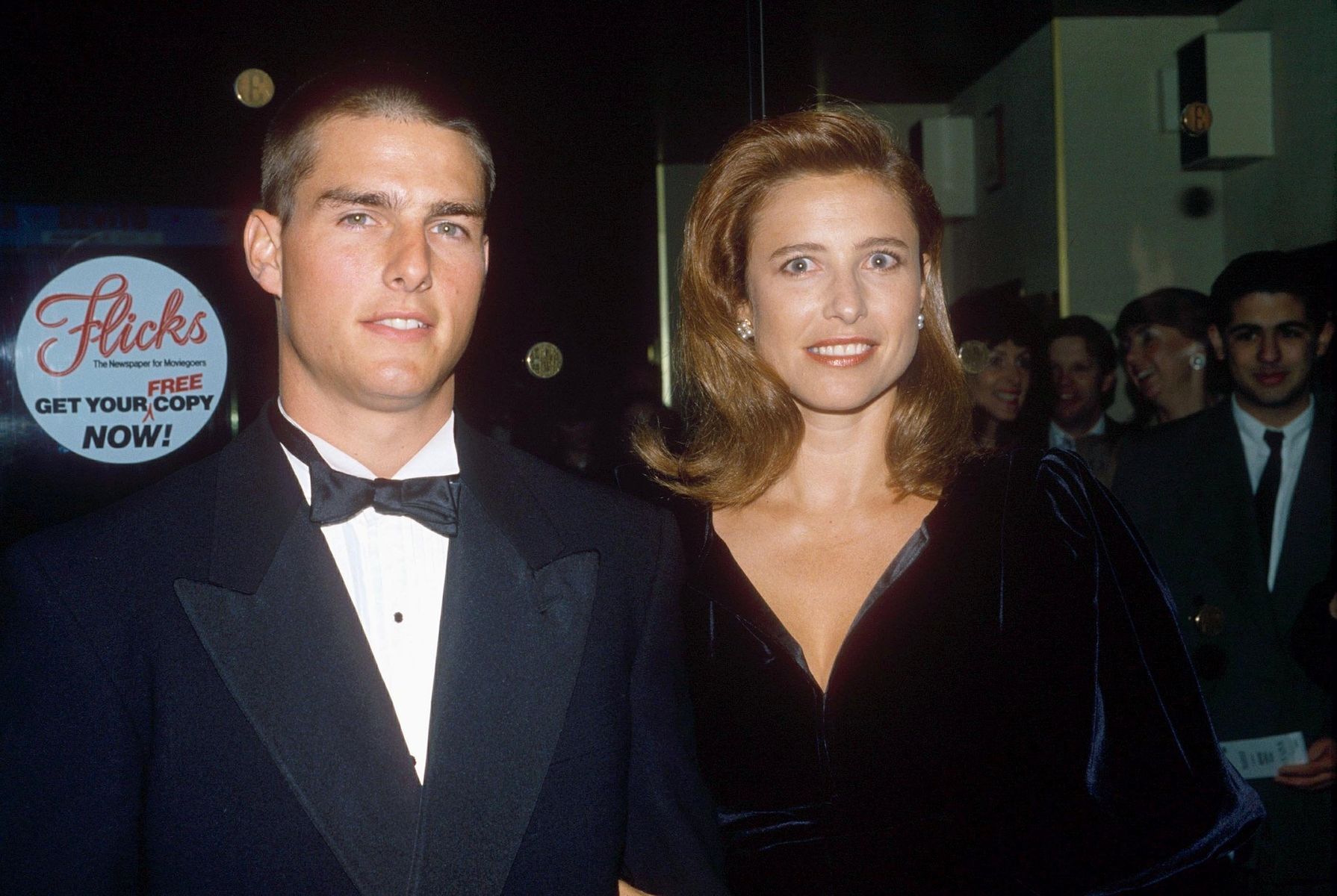 <p>In 1986, Cruise told <a href="https://www.rollingstone.com/movies/movie-news/tom-cruise-winging-it-2-190433/"><em>Rolling Stone</em></a> he’d met <a href="https://www.imdb.com/name/nm0000211/bio">Mimi Rogers</a> at a dinner party while filming <em>Top Gun, </em>adding she was “extremely bright.” <a href="https://www.sun-sentinel.com/news/fl-xpm-1987-10-19-8703200687-story.html">Rogers went on to recall</a> how they were introduced by a mutual friend. The pair began dating, and within a year they were married. </p>