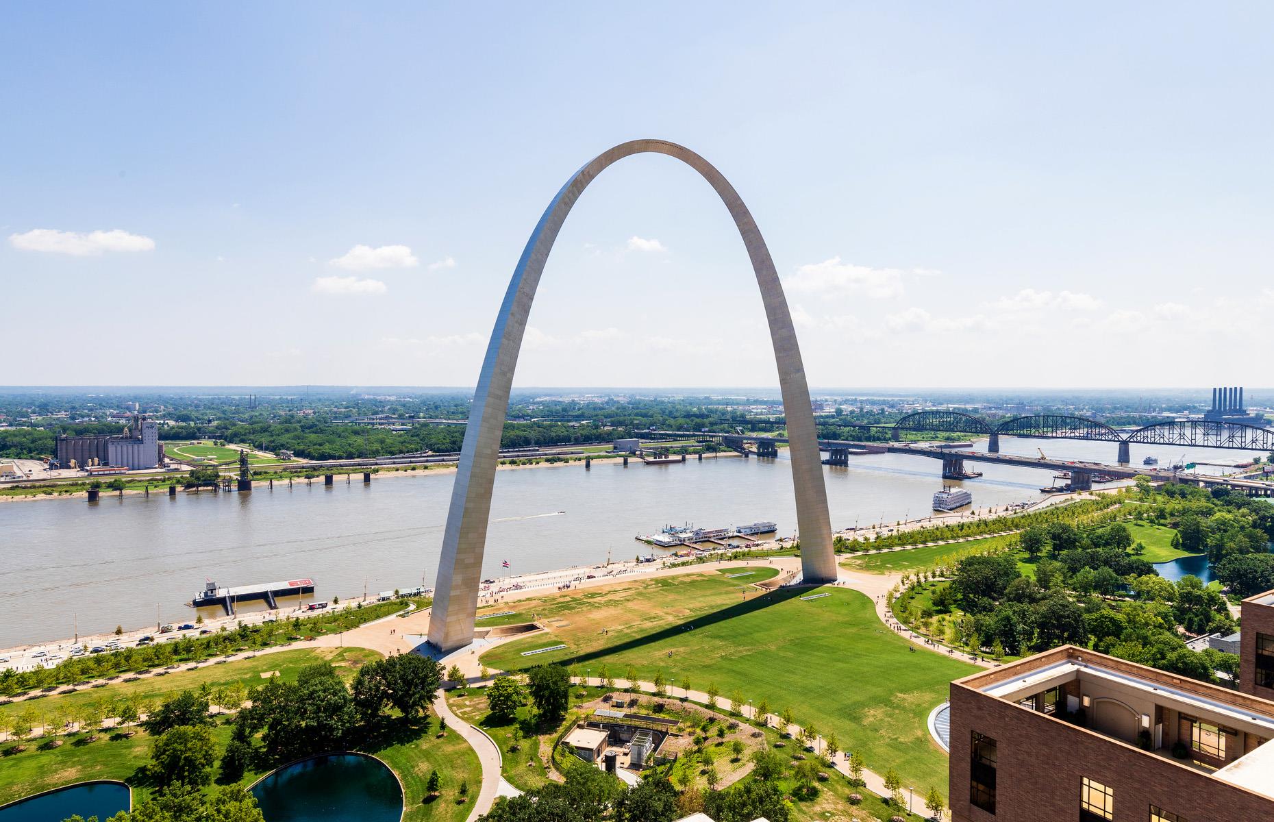 <p><a href="https://www.gatewayarch.com">This imposing riverfront arch</a> presides over the city of St Louis and has become a symbol of Missouri state. Intended to celebrate the westward expansion of the US in the 1800s, the arch reaches a whopping 630 feet (192m), earning it the status of the largest man-made monument in the USA. Today, visitors can take a tram ride to the top for mesmerizing views over the city and explore the museum detailing the story of the expansion of the US, with a special focus on St Louis.</p>