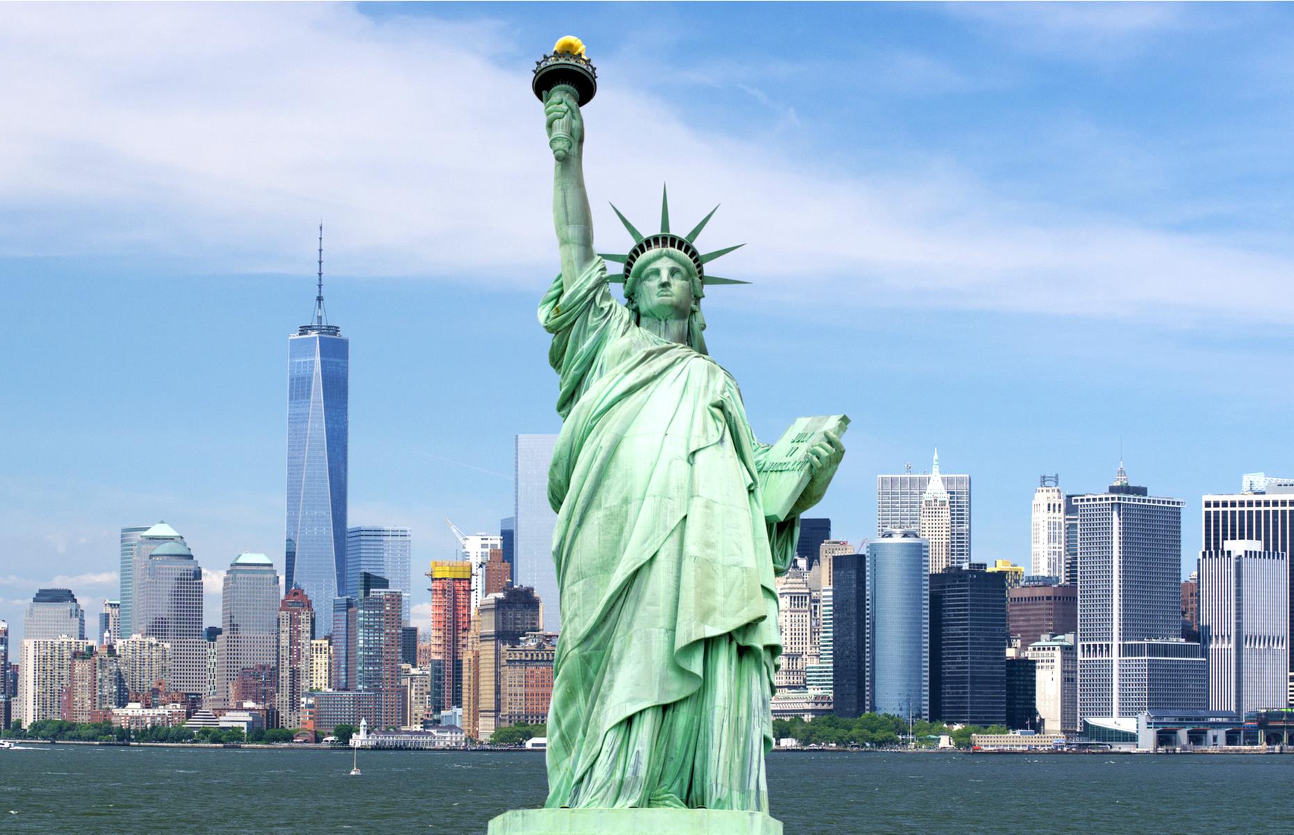 <p>New York has more wish-list attractions than most, but <a href="https://www.nps.gov/stli/index.htm">Lady Liberty</a> remains an enduring symbol of the city, the state and the US as a whole. A gift from France in the 19th century, the famous green statue towers to 305 feet (93m), offering fabulous views over New York from her crown. Make time to visit the Statue of Liberty Museum to learn more about the monument's history. </p>  <p><a href="https://www.loveexploring.com/guides/78385/new-york-things-to-do"><strong>Get the best of the Big Apple with our city guide</strong></a></p>