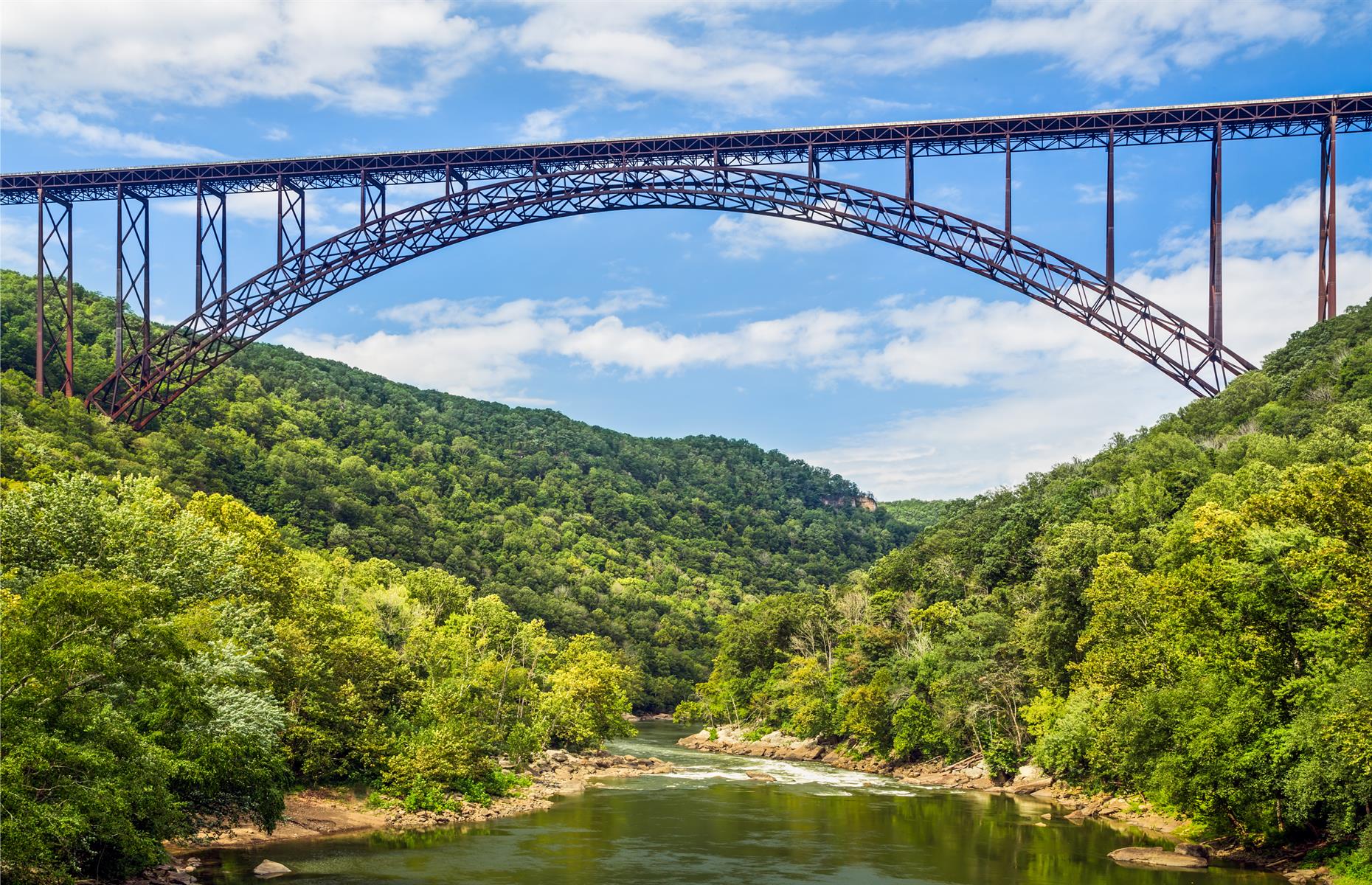 <p>America's newest national park, the <a href="https://www.nps.gov/neri/index.htm">New River Gorge</a> takes in some 70,000 acres of land around the waterway, including dense areas of primeval forest. A haven for thrill-seekers, there are white-water rapids and plenty of spots for advanced rock climbers too. If you're after something a little less strenuous, the Canyon Rim Boardwalk trail grants stunning views of the New River Gorge Bridge (pictured).</p>
