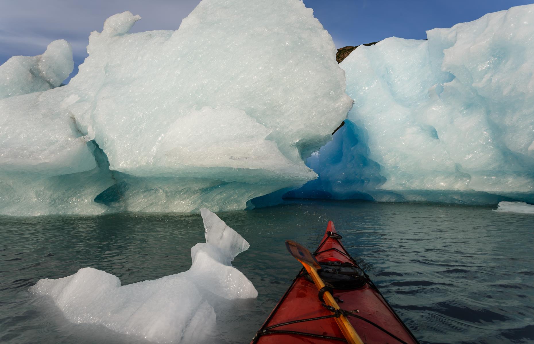 <p>You haven’t seen a glacier until you’ve seen it from a kayak. The chilly waters of Kenai Fjords National Park, home to orcas, sea otters and humpback whales, are lined with jagged blue and white ice. Conditions can be windy and choppy so a <a href="https://www.nps.gov/kefj/planyourvisit/kayak-guides.htm">guided tour</a> is recommended for less-experienced paddlers. Due to the area's remote location, make sure you check the latest updates before visiting.</p>