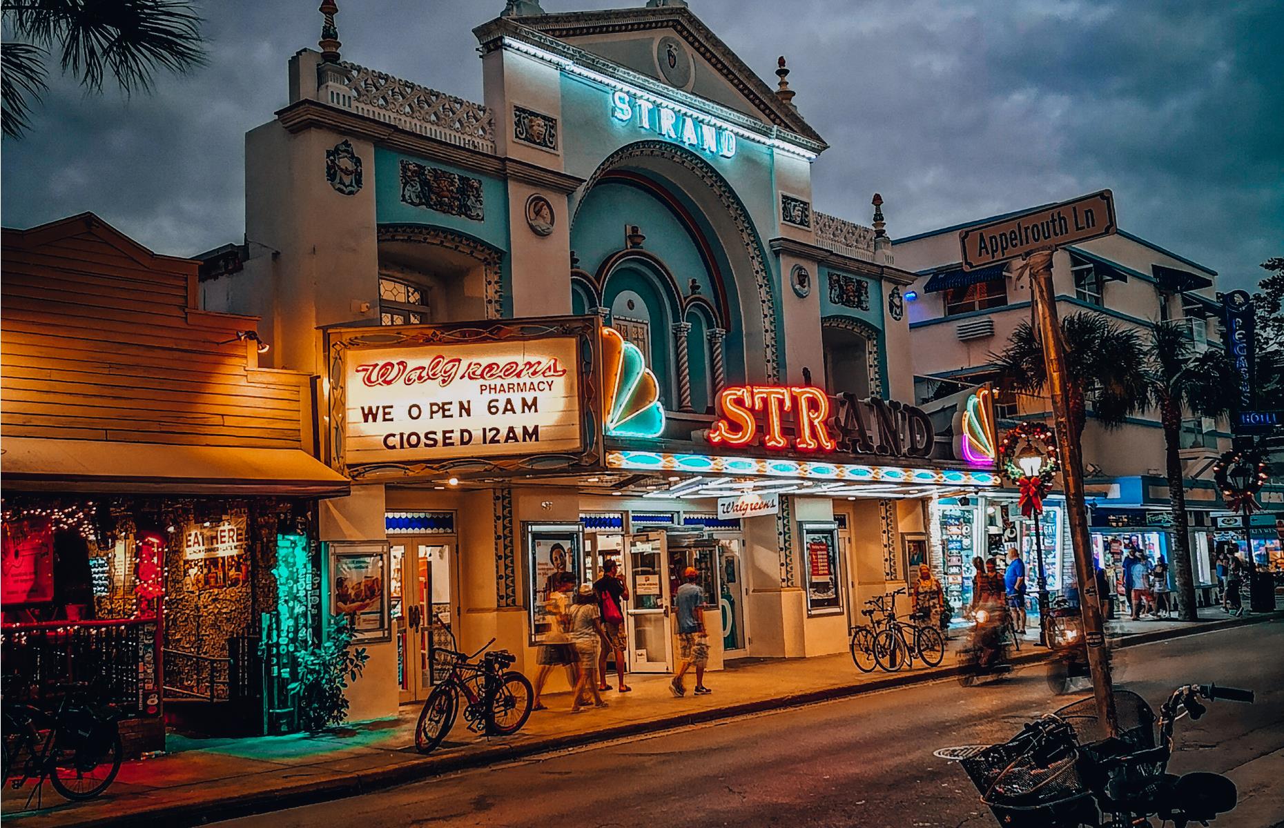 <p>Key West is the nightlife hub of the Florida Keys and most of the action is centered around Duval Street, where open-sided bars like Willie T’s have pillars and ceilings plastered with dollar bills. Try Smallest Bar, which is tinier than a shed and fun for a group selfie.</p>  <p><a href="http://www.loveexploring.com/guides/73827/explore-the-florida-keys-where-to-stay-what-to-eat-the-top-things-to-do"><strong>Read our full guide to the Florida Keys</strong></a></p>
