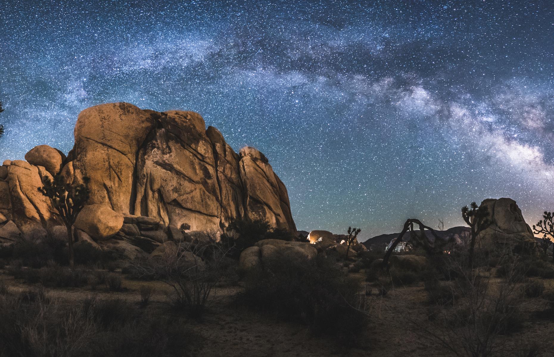 <p>Photographers flock to Joshua Tree National Park for its night skies thick with stars and ethereal views of the Milky Way. The Flintstone-style boulders and spindly, spiky Joshua trees that stud the park add to its surreal beauty. Camp overnight and gaze up at the twinkly blanket or follow the park’s tips for the <a href="https://www.nps.gov/jotr/planyourvisit/stargazing.htm">best stargazing spots</a>.</p>