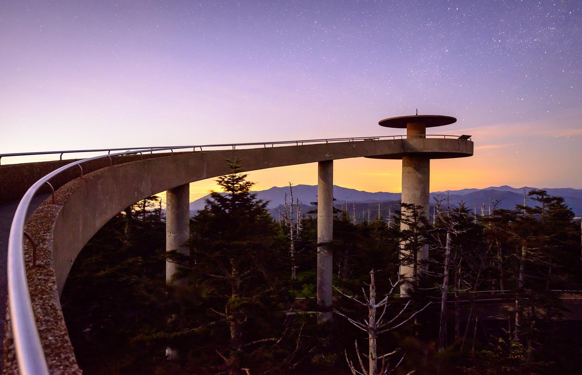 <p><a href="https://www.nps.gov/grsm/planyourvisit/clingmansdome.htm">Clingmans Dome</a> is the highest part – and best vantage point – of the Great Smoky Mountains. Views stretch up to a hundred miles (160km) on clear days (though there’s often mist clinging to the canopies of spruce-fir trees below). Conveniently, there's parking half a mile (800m) from the summit, which is topped by an observation tower.</p>