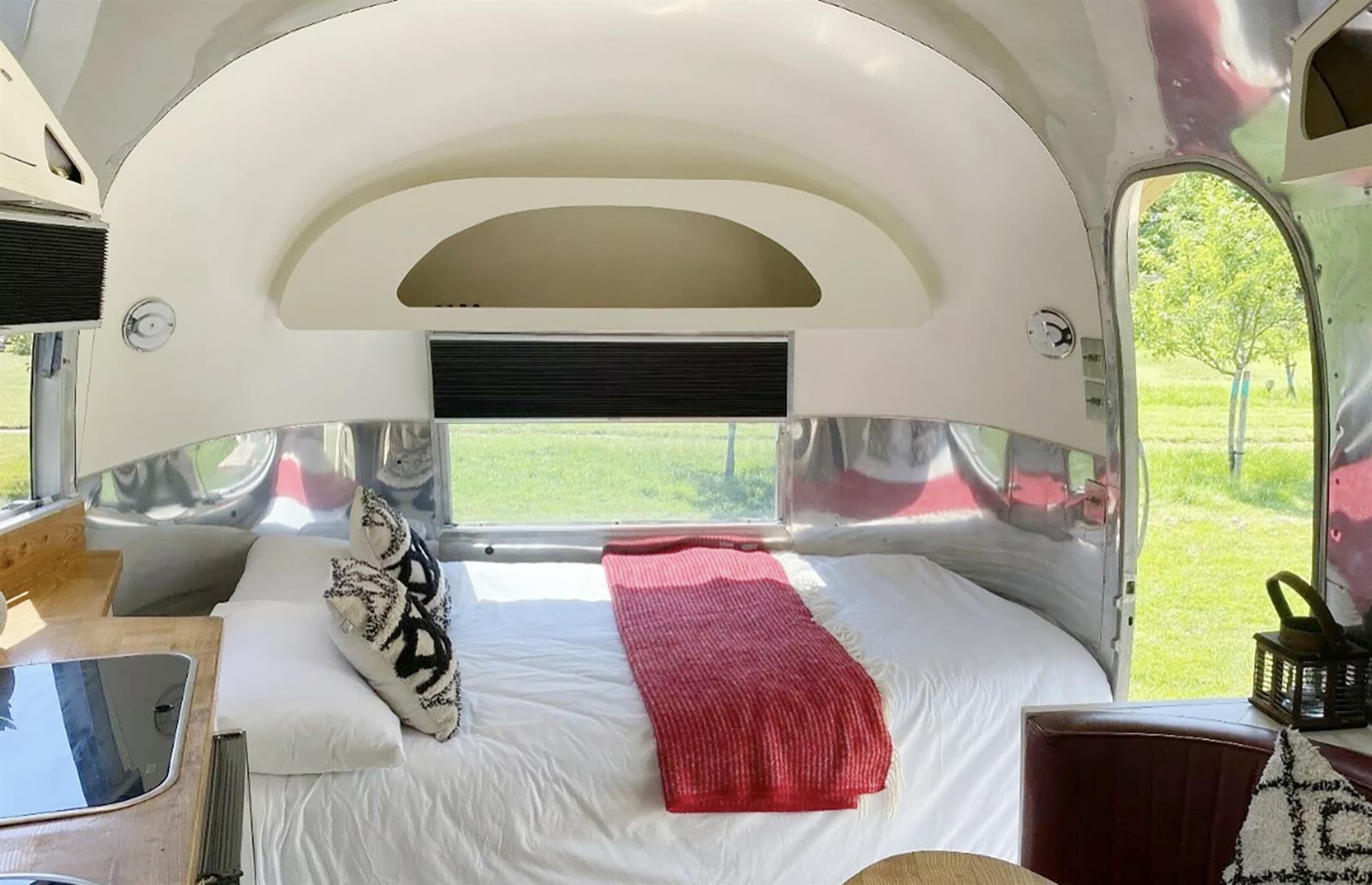 <p>New to the UK's Airstream glamping scene in 2022 is this supremely cozy, compact Silverbird Airstream in Leicestershire. Not only is it a cute little bolthole for a romantic weekend away, but its situated on the lovely <a href="https://www.brookmeadow.co.uk/">Brook Meadow campsite</a>, which has been nominated for a Visit England Excellence Award. </p>