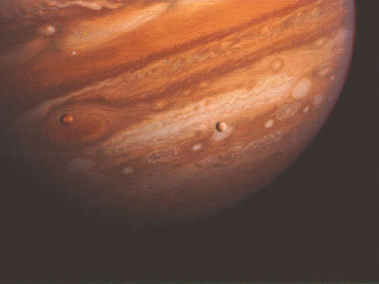 The probes discovered two new moons orbiting Jupiter: Thebe and Metis.