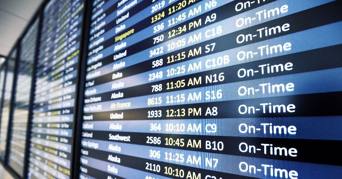 <p> Flights that are scheduled to leave between 6 a.m. and 10 a.m. are more likely to be on time than later flights are. </p>