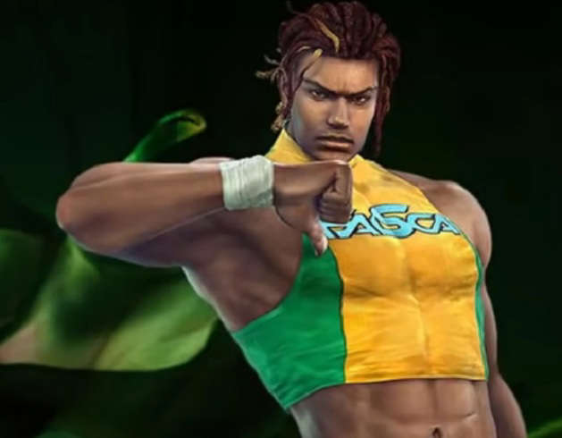 4 de 21 Fotos na Galeria: Personagem: Eddy Gordo - Com um nome que não tem relação com sua aparência, Eddy Gordo é um dos personagens de Tekken e usa movimentos baseados em capoeiristas brasileiros.