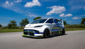  Ford unveiled a ridiculously powerful van called the SuperVan.  It's Ford's fourth SuperVan, but its first all-electric one.  The SuperVan is supercar quick. It can hit 60 mph in under two seconds.  Read the original article on Business Insider