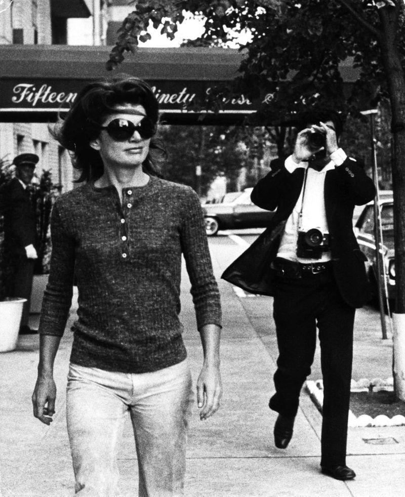 <p>                     While the paparazzi had always fostered an infatuation with Jackie, she received an unprecedented amount of attention after her 1968 marriage to Aristotle Onassis. While she was the target of many paparazzi, one in particular, Ron Galella was obsessed with tracking her every movement. The level of obsession warranted a law suit, which Jackie justifiably won.                   </p>