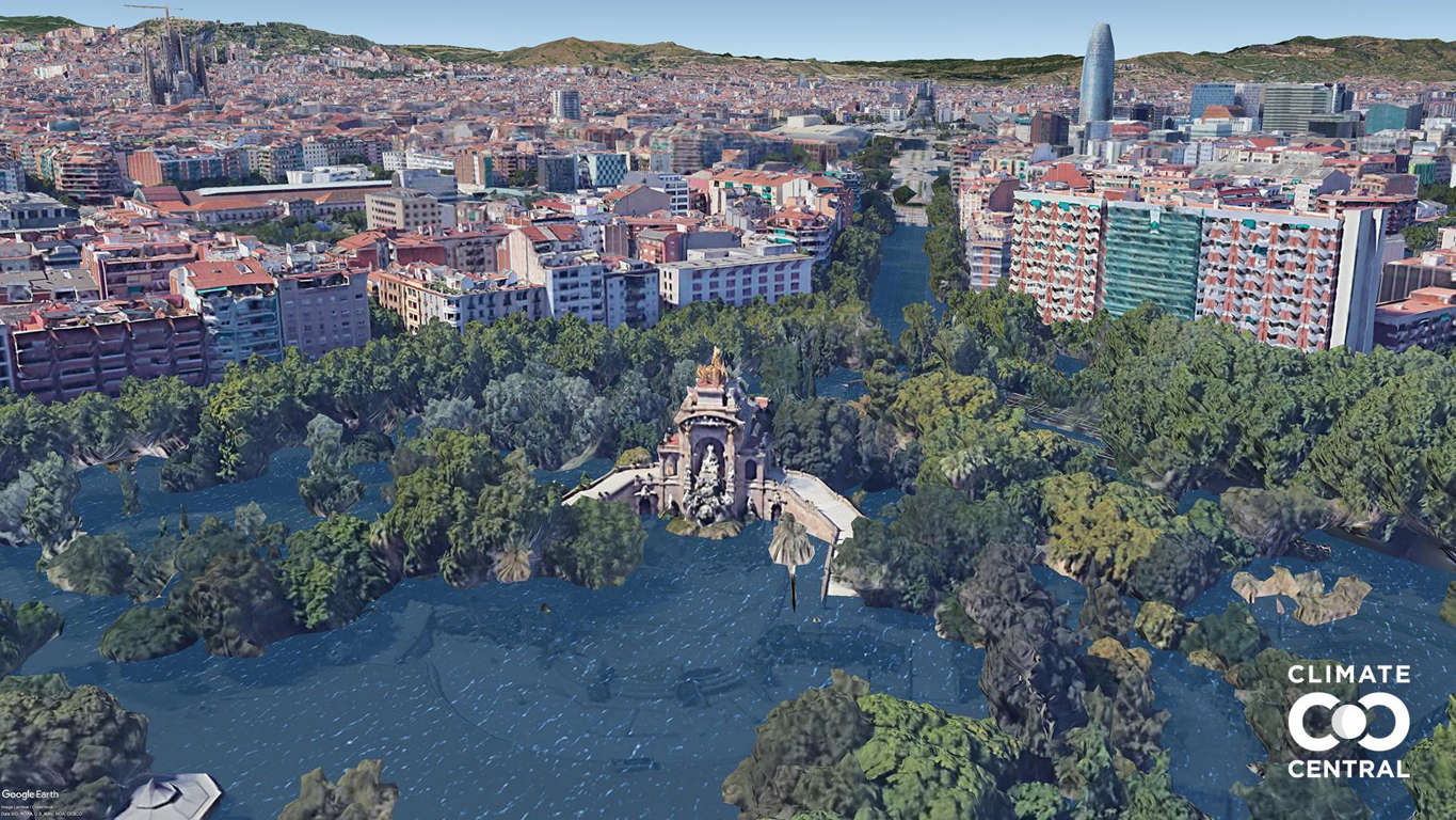 Slide 25 de 46: O Parc de la Ciutadella é o maior parque de Barcelona e um dos mais turísticos. Ninguém poderia passear nele. Foto: Clima Central