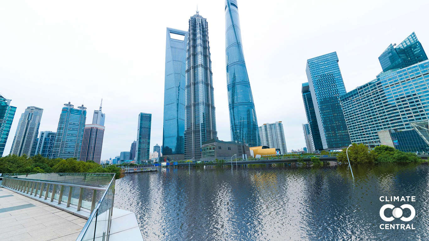 Slide 34 de 46: Lujiazui é o bairro moderno de Xangai, conhecido por seus enormes arranha-céus. Foto: Clima Central