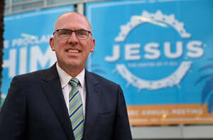 Texas pastor Bart Barber was elected as president of the SBC during the Southern Baptist Convention's annual meeting in Anaheim, California on June 14, 2022. (Photo by John McCoy)