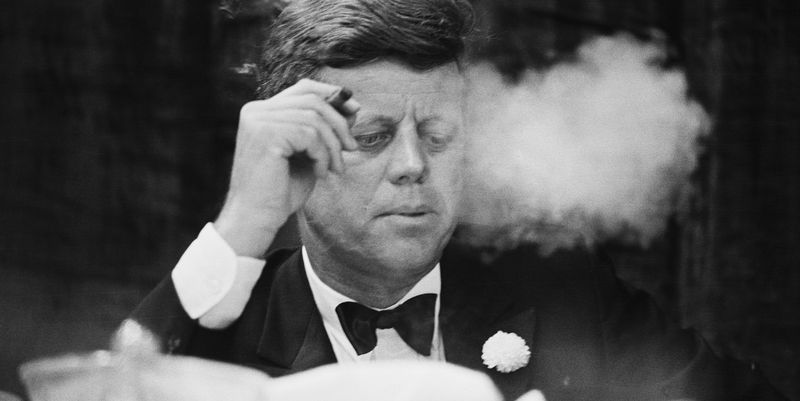 <p>                     Before launching the commercial, economic, and financial embargo, JFK made sure that he had a hefty supply of his favorite Cuban cigars.                   </p>