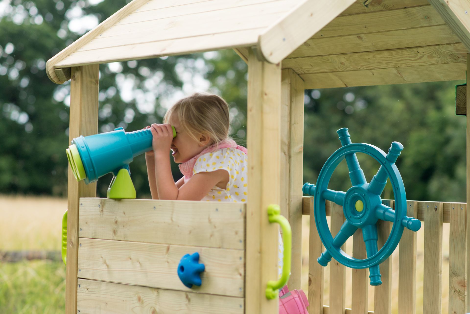 <p>                     If your kids are the adventurous kind then you can't go wrong with adding one of the best climbing frames into your garden.                    </p>                                      <p>                     Opt for a design with a lookout tower to encourage hours of imaginative play. This design also comes with a climbing wall, slide, and even a ball pit beneath – your kids will love it.                   </p>                                      <p>                     Paul Schaffer, Managing Director of Plum Play suggests how you can add an extra element of fun to your play equipment: 'Once you have selected the perfect outdoor toy with your family, personalisation is key,' he says. 'Outdoor toys can be personalised with play accessories, interior design for juniors, or simply a touch of paint.'                    </p>                                      <p>                     'A lot of our products have a beautiful natural wood finish that fits neatly into the garden, however for those looking for a more striking look, get the paint out and make your playhouse, climbing frame or treehouse your own.'                   </p>