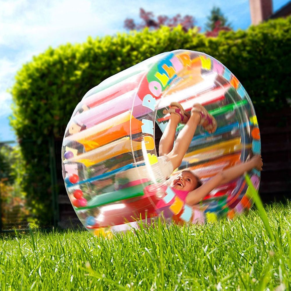 <p>                     Looking for high-energy garden activities for kids? This is a fun pastime that children of all ages will love. And, you don't need a slope for zorbing, as it works on a flat lawn too. A different take on the inflatable balls you climb inside, this rainbow roller promises hours of thrills and spills.                    </p>                                      <p>                     It works in water too, if you're planning any pool parties come summer. Made of environmentally-friendly, high quality and extra tough PVC, it's guaranteed to see a lot of action.                   </p>