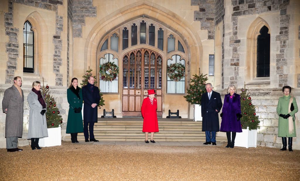 <p>                     As the country entered the holiday season under strict government guidelines, the royal family chose not to gather at Sandringham for Christmas, per their usual tradition. Instead, only the senior members of the family posed for a distanced photograph outside of the Queen's lockdown residence, Windsor Castle.                   </p>