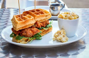 Chicken & waffle sandwich, Parkside Restaurant