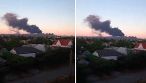 Massive explosion in Melitopol near Russian occupied airfield