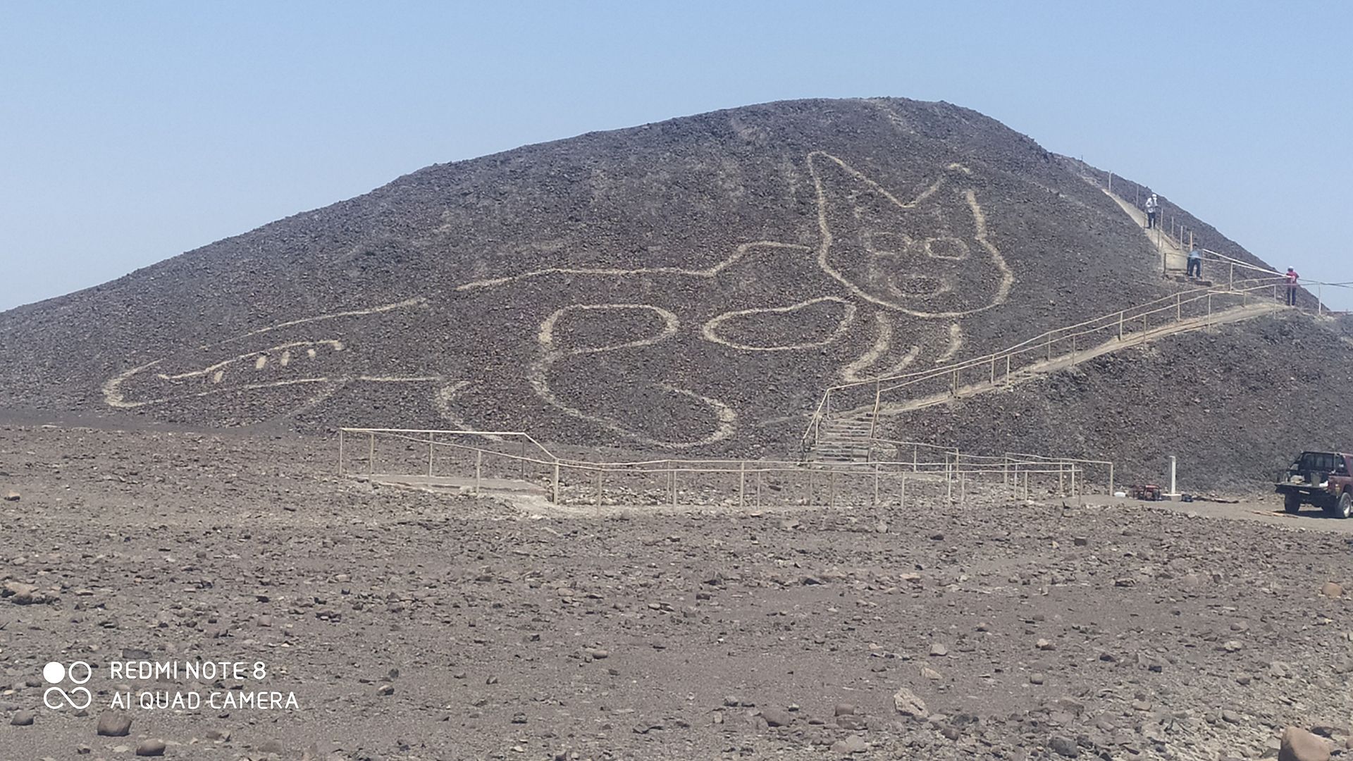 <p>                     A 120-foot-long geoglyph of a cat discovered in Peru in 2020 is the most recent example of a Nazca Line to be found. The geoglyph was heavily eroded and barely visible, but conservation work revealed a more complete picture of the cat, which looks a bit like a child's doodle. Archaeologists estimate that the geoglyph was constructed sometime between 200 B.C. and 100 B.C., a time when many Nazca Lines were being built.                   </p>