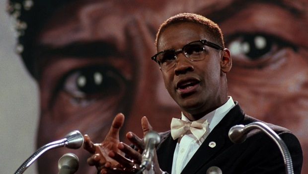 <p>                     American Muslim minister and human rights activist, Malcolm X is played by none other than Denzel Washington in this movie biography of his life. Director Spike Lee has joked that both he and Washington would have fled the country if the film had fell flat, but fortunately for the pair it had quite the opposite reception, with Washington bagging an Oscar nod for his performance.                   </p>