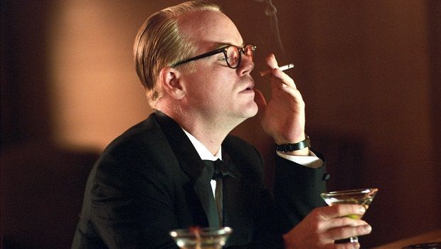 <p>                     The late Philip Seymour Hoffman gives an Oscar-winning performance as Truman Capote, an author who formed a deadly alliance with a murderer on death row. Having starred in many supporting roles up until this point, Hoffman was finally given the limelight and took home a long overdue Oscar for his efforts. In 2006 Toby Jones also played Capote in another movie biopic, but the film was overshadowed by its predecessor.                   </p>