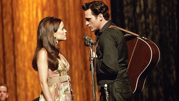<p>                     If you're looking for a toe-tappin' musical with singalongs aplenty then this isn't the movie for you. James Mangold's film biopic brings to life Country legend Johnny Cash's addiction to drugs and his agonising on/off relationship with singing partner June Carter. Joaquin Phoenix and Reese Witherspoon sang every note in the film, giving an authenticity to their performances, which garnered a boatload of praise. The film was nominated for five Oscars, with Witherspoon picking up the gong for Best Performance by an Actress in a Leading Role.                   </p>