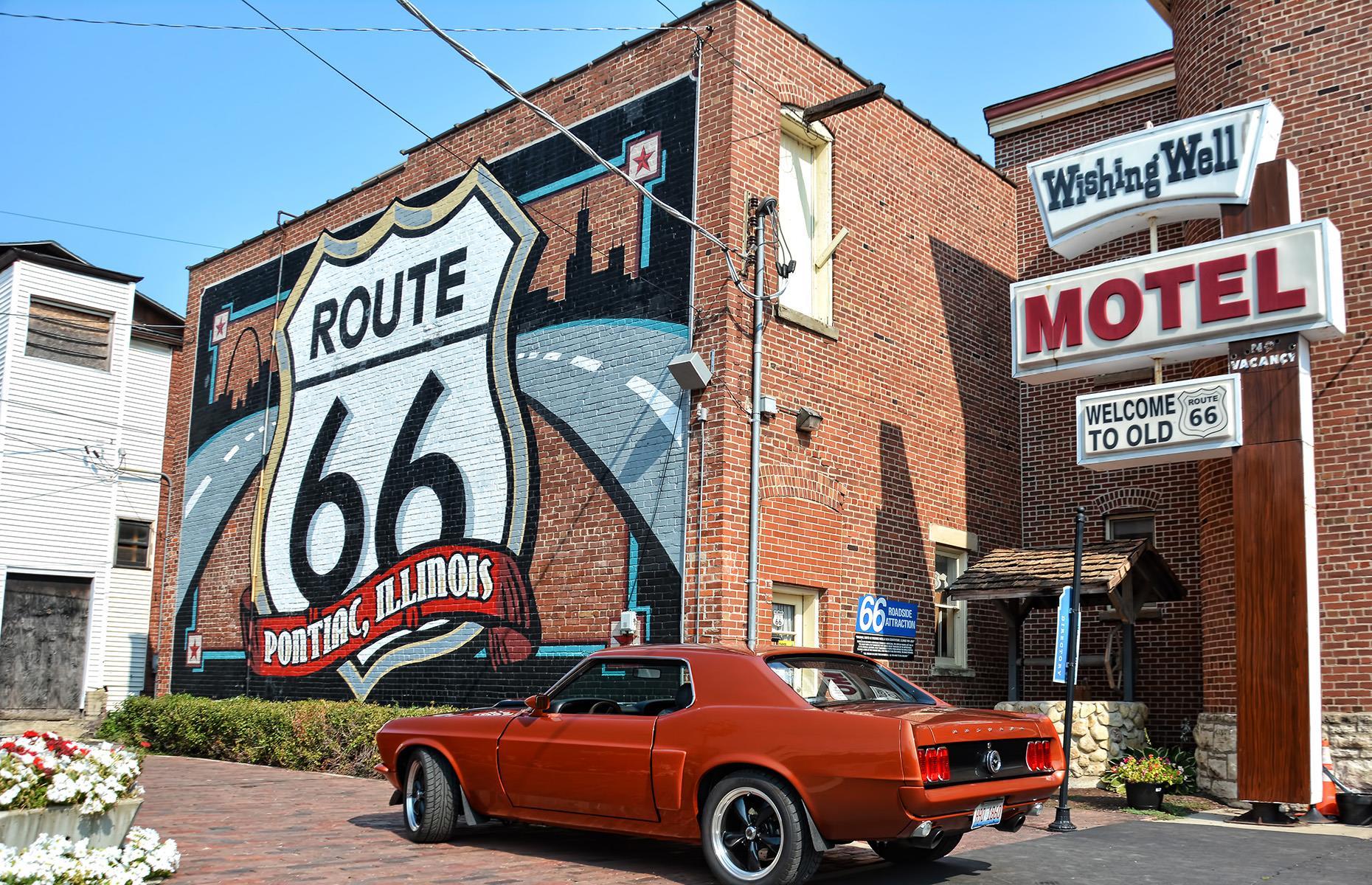 <p>The famed Route 66 sign downtown is a favored photo stop in Chicago, and then the sights and sounds of the city dissolve into the open road. Pontiac’s Illinois Route 66 Hall of Fame and Museum (pictured) is around 100 miles (161km) in, and comes crammed with memorabilia relating to “Mother Road”. Farther on, Springfield has kitsch slices of Americana like the Cozy Dog Drive In, a drive-in that doubles up as a Route-66-museum. The final stop is Collinsville, close to the Cahokia Mounds State Historic Site.</p>