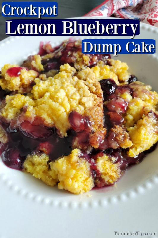 Crockpot Lemon Blueberry Dump Cake Recipe
