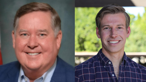 GOP Rep. Ken Calvert, left, and Democratic candidate Will Rollins, right, are facing off in this year's general election to represent California's 41st Congressional District, which includes Palm Springs and several other Coachella Valley cities.