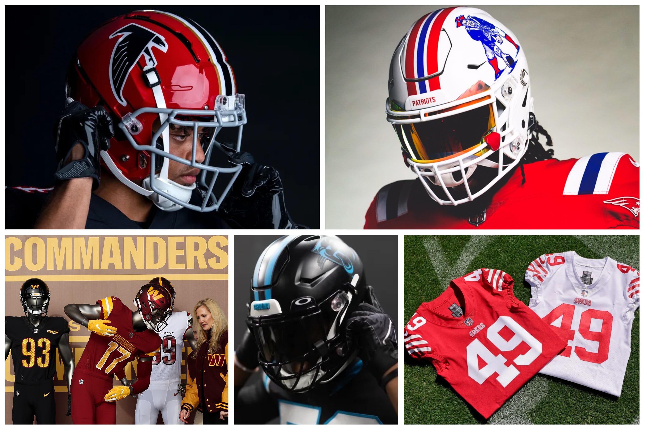 10支NFL球队将在2022赛季获得新的制服和头盔