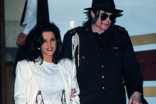 Slide 16 of 42: Lisa Marie Presley, the daughter of Elvis, met Michael Jackson in 1974. They began dating in 1993 and married a year later in a ceremony in the Dominican Republic. The couple divorced in 1996, although they would be seen together after their separation.