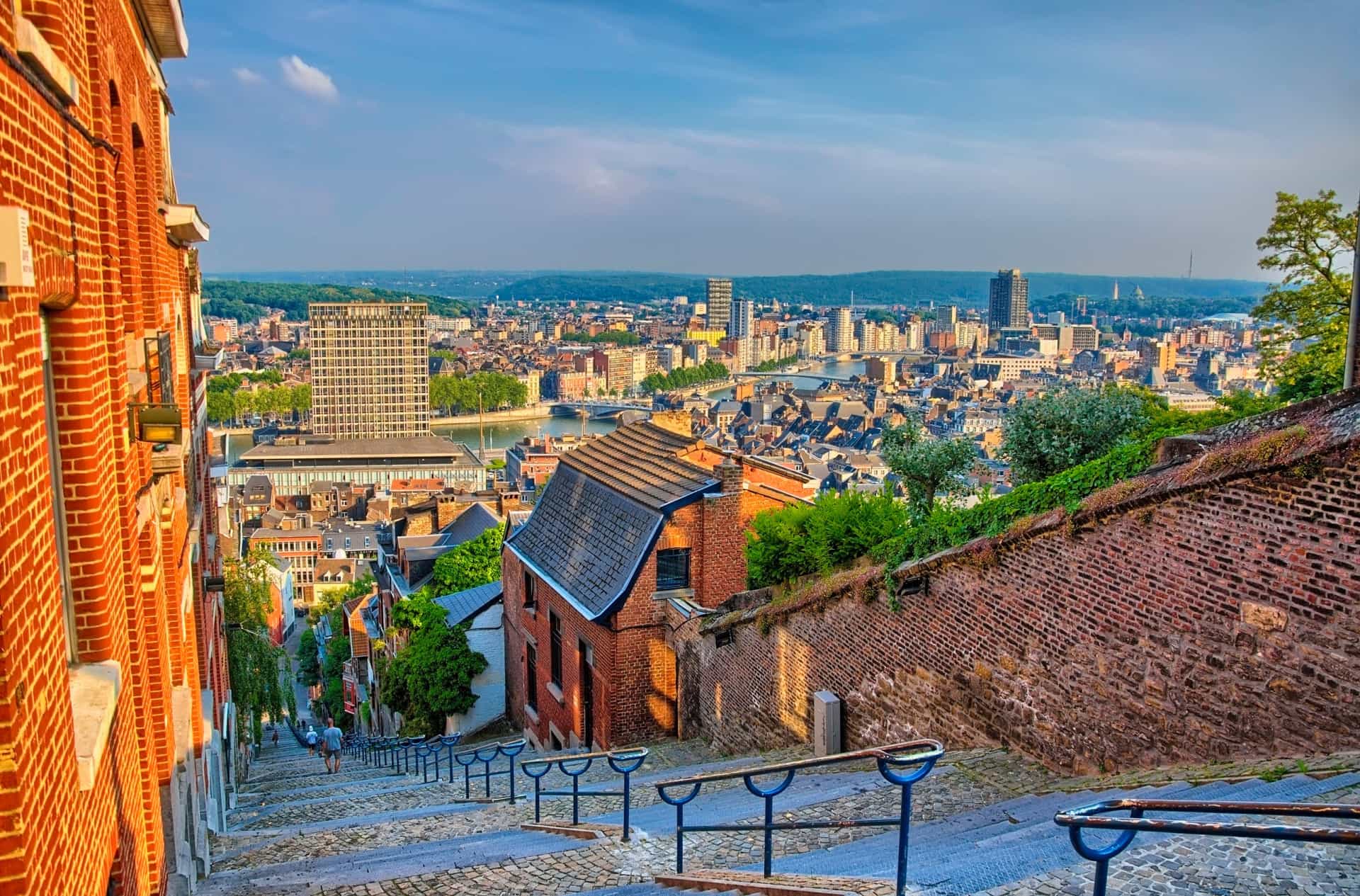 <p>The city of Liège, also called "the Ardent City," will amaze you with its medieval past. And if there's one place you must see, it's Montagne de Bueren. The 374-step staircase was ranked number one on <a href="https://www.huffpost.com/entry/extreme-staircases_n_3896079?utm_hp_ref=tw">Huffington Post's</a> list of "The Most Extreme Staircases."</p>