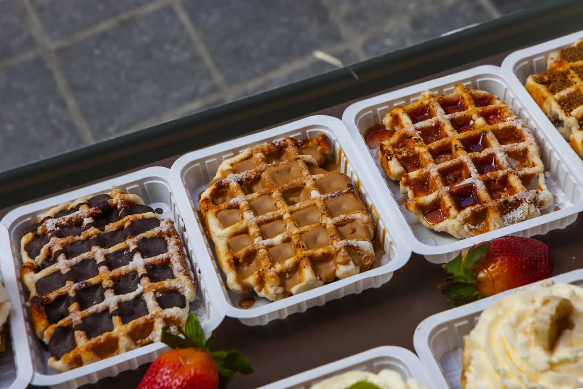 There are different Belgian waffles in the country. When you're in Brussels, ask for a Brussels waffle. But once in Liège, it's a Liège waffle. Either way, they're both delicious!