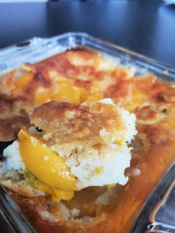 Classic Bisquick Peach Cobbler