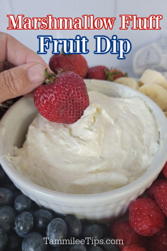 3 Ingredient Marshmallow Fluff Fruit Dip