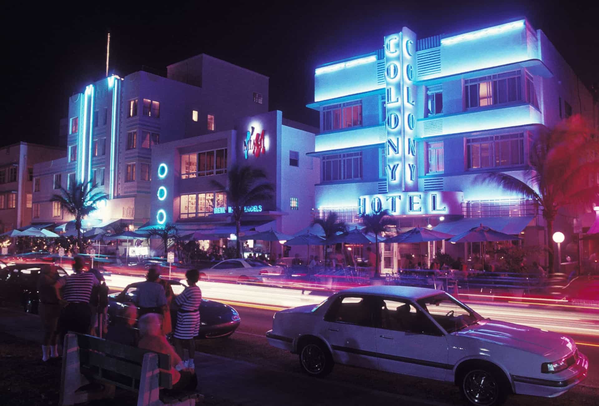 <p>Shows such as 'Miami Vice' put Miami Beach on the tourist trail again. From the beautiful Art Deco architecture and the beaches to the exciting nightlife, Miami was the place to visit.</p>