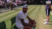 Wimbledon: Nick Kyrgios complains about fan's behaviour