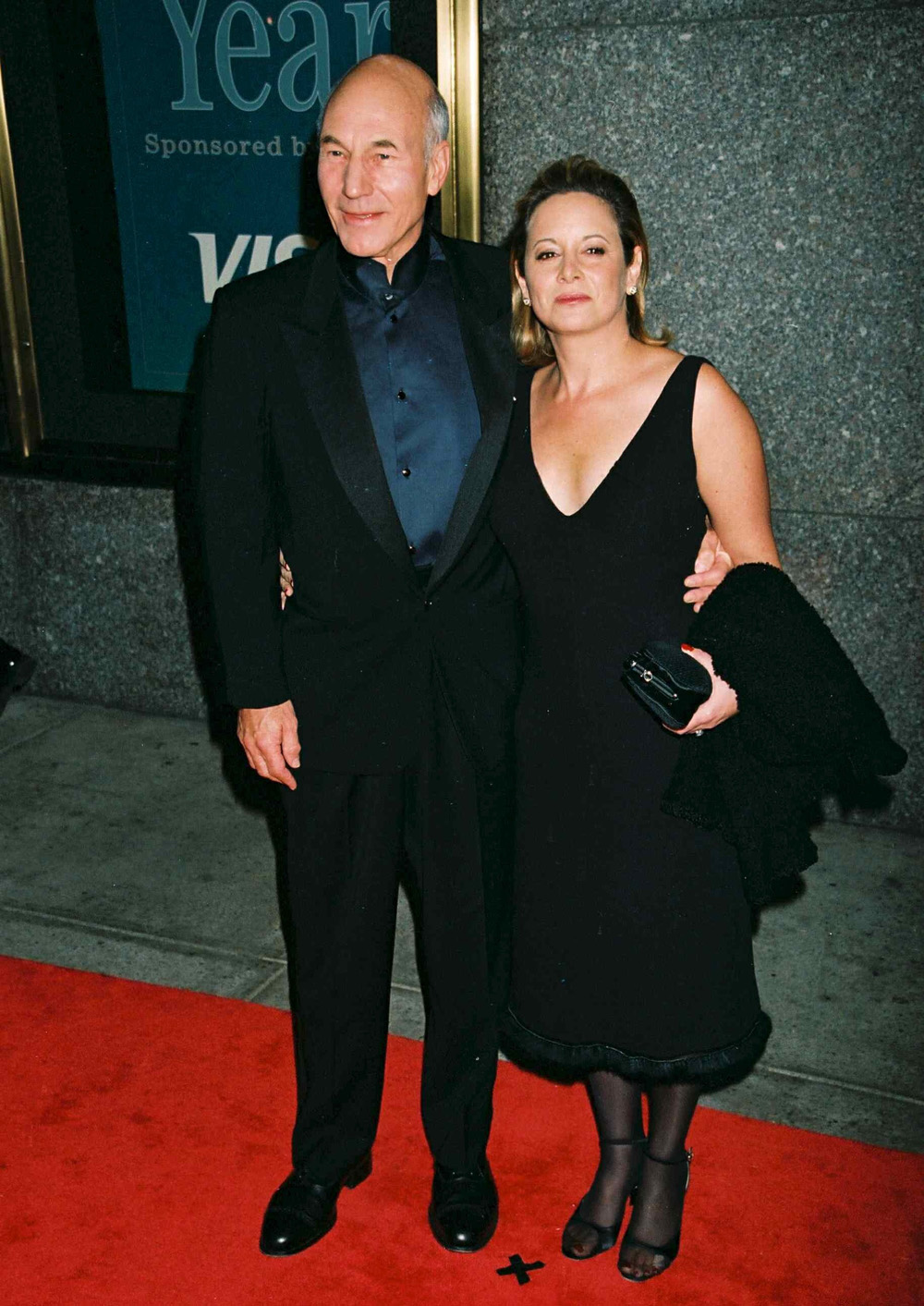 <p>Sir Patrick Stewart and second wife Wendy Neuss attend the GQ Men Of The Year Awards in New York on Oct. 21, 1998. They both wore black.</p>
