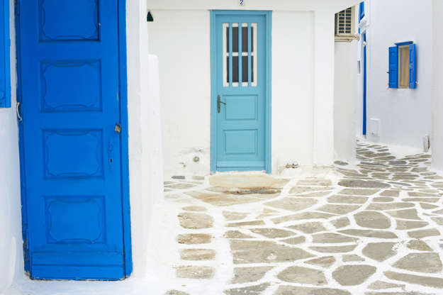 ÎÎ¹Î±ÏÎ¬Î½ÎµÎ¹Î± 7 Î±ÏÏ 42: Doors and windows, Chora, Mykonos town, Mykonos, Cyclades, Greek Islands, Greece, Europe