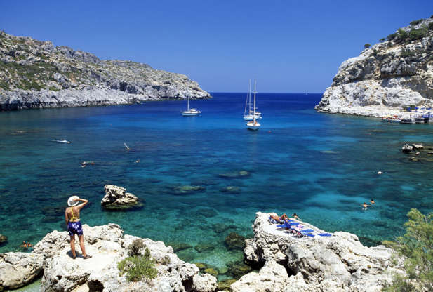 ÎÎ¹Î±ÏÎ¬Î½ÎµÎ¹Î± 17 Î±ÏÏ 42: MODEL RELEASED Anthony Quinn Bay near Faliraki, Rhodes, Dodecanese, Greece, Europe