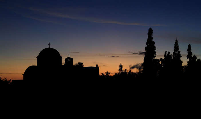 ÎÎ¹Î±ÏÎ¬Î½ÎµÎ¹Î± 6 Î±ÏÏ 42: St. Niklas Church is pictured during sunset in Alyki in the Island of Paros, Greece, on Tuesday, Nov. 16, 2010.