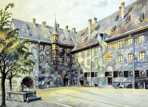 Diapositiva 4 de 17: VARIOUS Painting by Adolf Hitler painted in Munich just before World War One, 1914